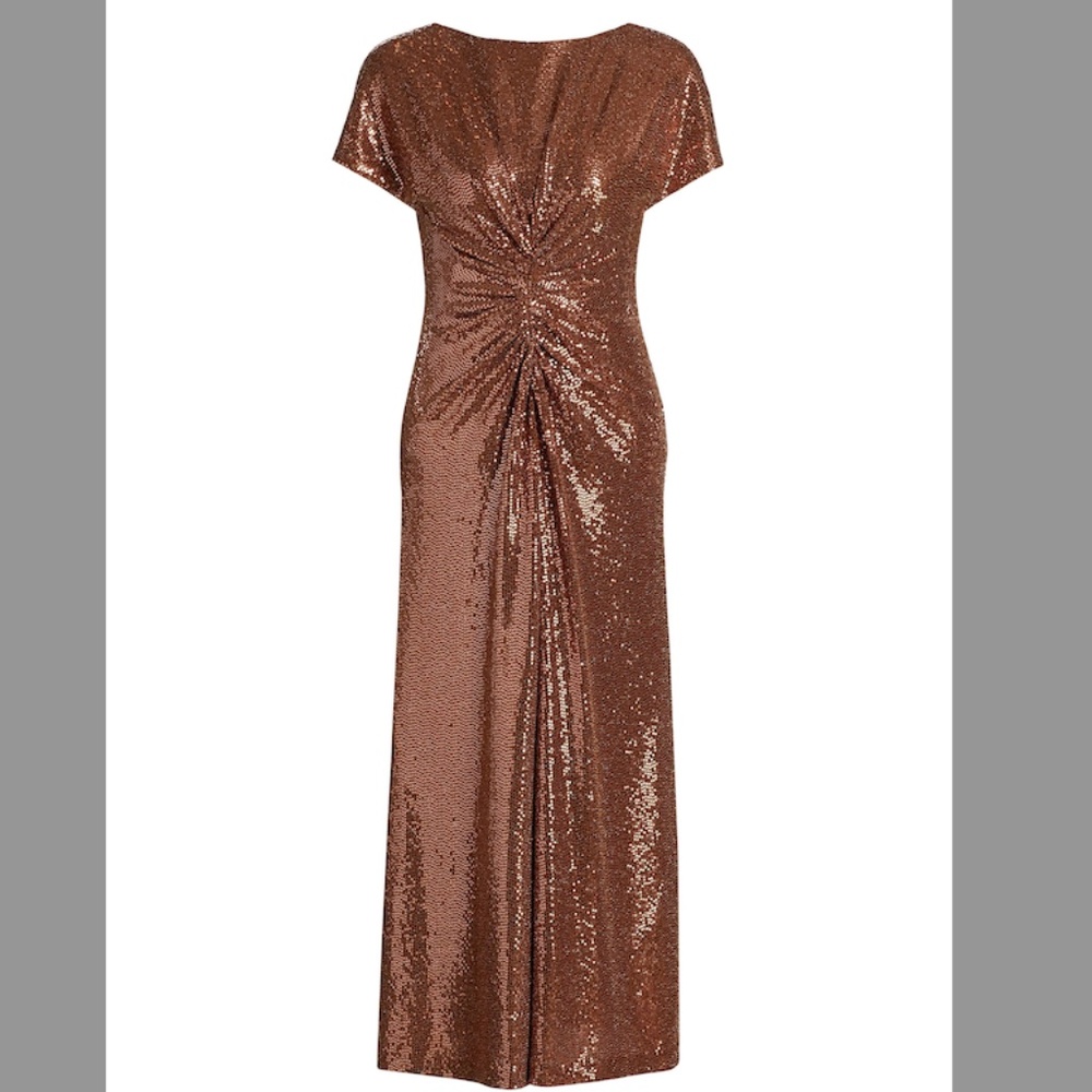 Halston - Luce Disco Jersey Midi Dress - Picture 2 of 4